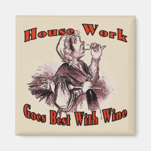 Het werk van het huis is het beste bij wijn magneet