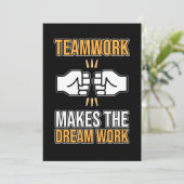 Het Werk van het team maakt de Waardering G van de Bedankkaart (Staand voorkant)