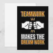 Het Werk van het team maakt de Waardering G van de Bedankkaart (Voorkant / Achterkant)