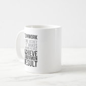 Het werk van het team maakt geheim koffiemok (Voorkant links)