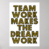 Het werk van het team maakt het droomwerk poster (Voorkant)