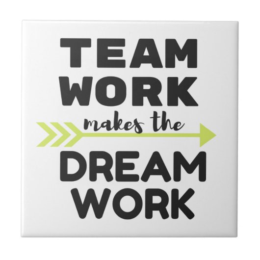 Het werk van het team maakt het werk van de Dream Tegeltje (Voorkant)