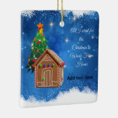 Het werk van huis vraagt Kerstversiering Keramisch Ornament (Rechts)