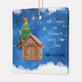 Het werk van huis vraagt Kerstversiering Keramisch Ornament (Links)