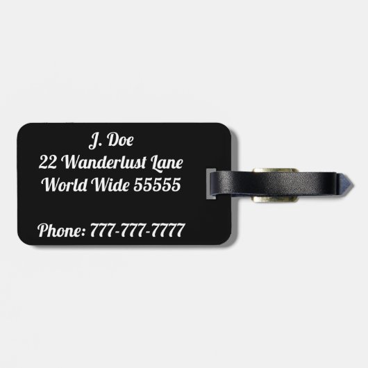 Het werk voor dit Bagagelabel (Achterkant horizontaal)