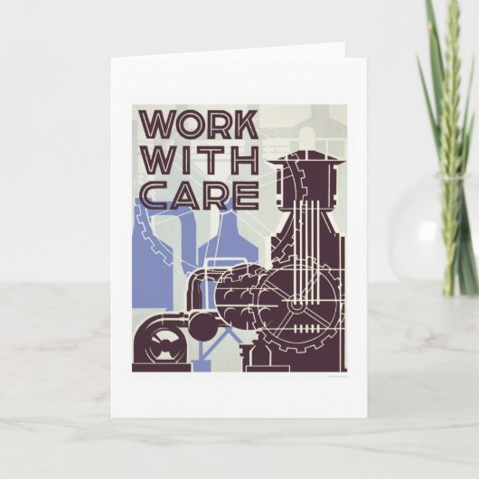 Het werk zorvuldig 1937 WPA Kaart (Voorkant)