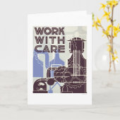 Het werk zorvuldig 1937 WPA Kaart (Gele Bloem)