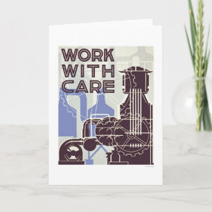 Het werk zorvuldig 1937 WPA Kaart