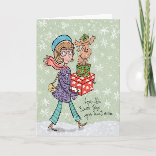 Het werkelijk werkelijk Retro Wenskaart van de Feestdagen Kaart (Voorkant)