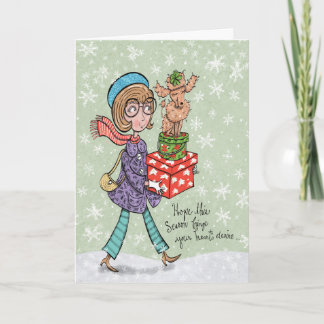 Het werkelijk werkelijk Retro Wenskaart van de Feestdagen Kaart