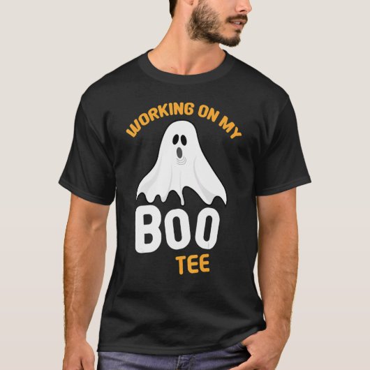 Het werken aan mijn werk van Boo Halloween T-shirt (Voorkant)