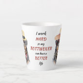 Het werken hard voor Mijn Rottweiler Latte Mok (Voorkant)