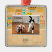 Het werken kitteh metalen ornament (Voorkant)