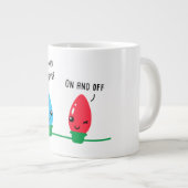 Het werken over de Feestdagen Slank kerstlicht   Grote Koffiekop (Voorkant rechts)