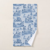 Het werken van Huis met mijn Kat twee-toon Blauw D Bad Handdoek (Handdoek)