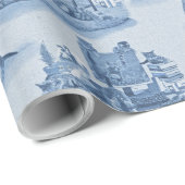 Het werken van Huis met mijn Kat twee-toon Blauw D Cadeaupapier (Rol Hoek)