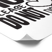 Het werken van huisMOM gelieve niet te storen Poster (Hoek)