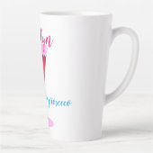 Het werken voor prosecco, gepersonaliseerd groot latte mok (Rechts)