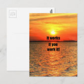 Het werkt als je het werkt briefkaart (Voorkant / Achterkant)