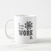Het werkt als je het werkt koffiemok (Links)