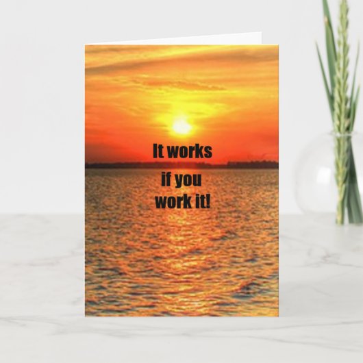 Het werkt als u het werkt kaart (Voorkant)