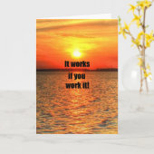 Het werkt als u het werkt kaart (Gele Bloem)