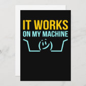 Het werkt op machine technische computer IT-progra Bedankkaart (Voorkant / Achterkant)