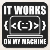 Het werkt op mijn machine grappige coder en progra kartonnen onderzetters (Voorkant)