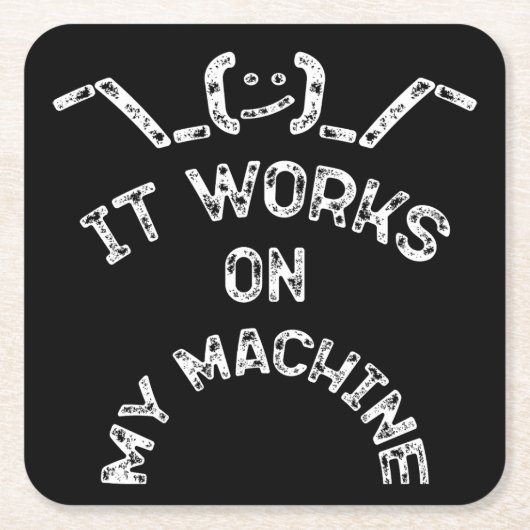 Het werkt op mijn machine - grappige IT-profession Kartonnen Onderzetters (Voorkant)