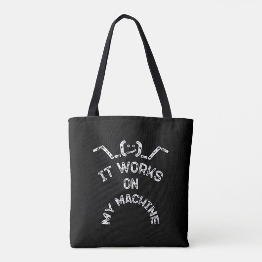 Het werkt op mijn machine - grappige IT-profession Tote Bag (Achterkant)