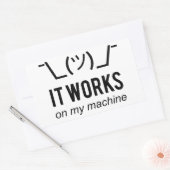 Het werkt op mijn machine - Programmer Excuseer Bl Rechthoekige Sticker (Envelop)
