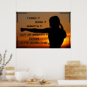 "Het werkt" Positief Poster voor wandkunst (Keuken)