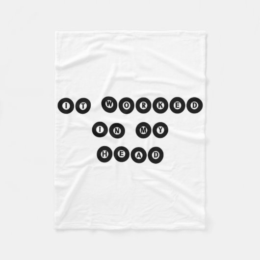 Het werkte in mijn hoofd - biljartspeler sport fleece deken (Voorkant)