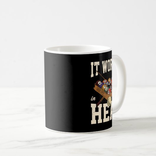 Het werkte in mijn hoofd Billard Player Snooker Po Koffiemok (Voorkant rechts)