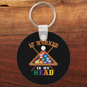 Het werkte in mijn hoofd Funny Snooker Billiards P Sleutelhanger (Voorkant)