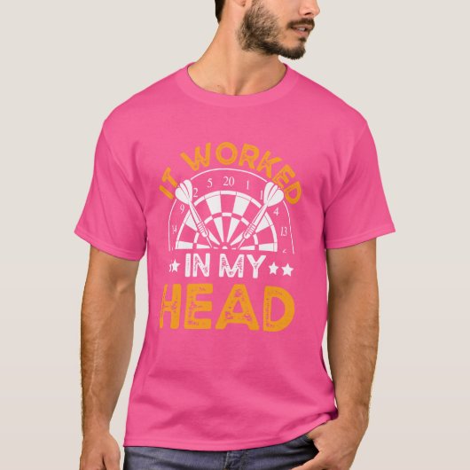 Het werkte in mijn hoofd grappig dart t-shirt (Voorkant)