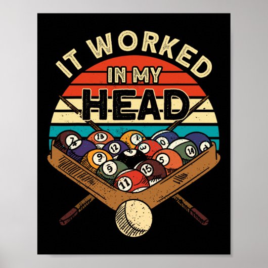 Het werkte in mijn hoofdpool Billiards Player Snoo Poster (Voorkant)