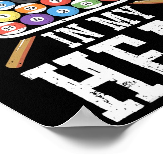 Het werkte in m'n hoofd grappige pool Billiards Pl Poster (Hoek)