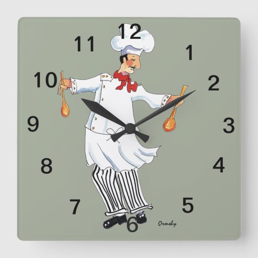 Het Werpen van de chef-kok de Klok van de Muur (Voorkant)