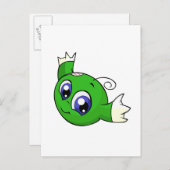 Het wervelen groene kiko briefkaart (Voorkant / Achterkant)