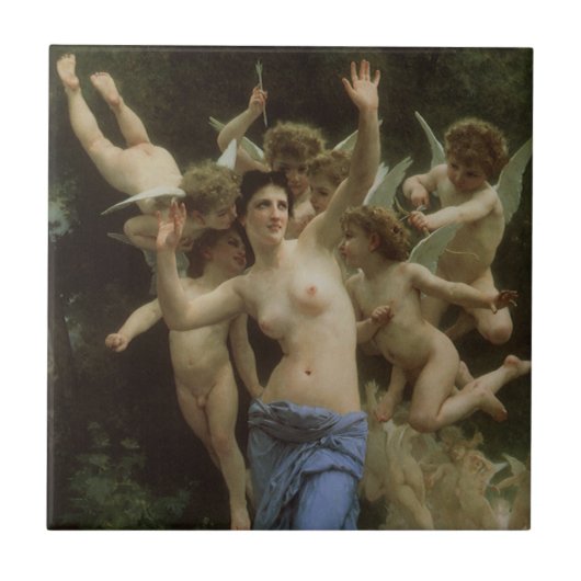 Het Wespennest van William Adolphe Bouguereau Tegeltje (Voorkant)