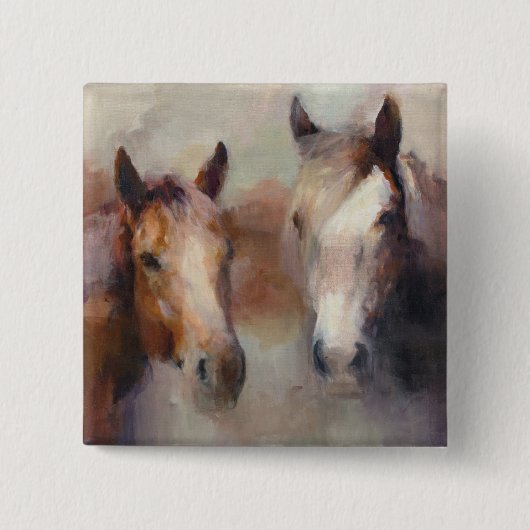 Het Westen blazen Vierkante Button 5,1 Cm (Voorkant)