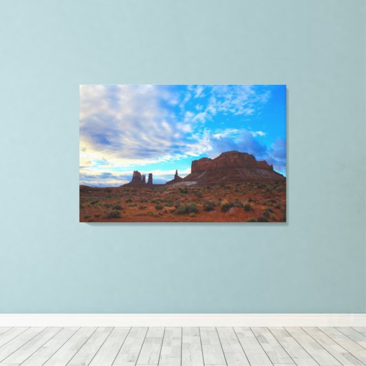 Het westen canvas afdruk (Insitu (Houten vloer))