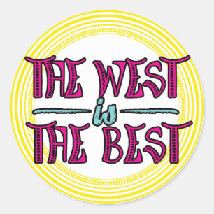 Het Westen is het beste Ronde Sticker