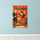 Het Westerne Cowboy Comedy Theatrical Canvas Afdruk (Insitu (Houten vloer))
