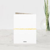 Het westerne Huwelijk van de Zonnebloem van de Bedankkaart (Achterkant)