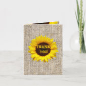 Het westerne Huwelijk van de Zonnebloem van de Bedankkaart (Voorkant)