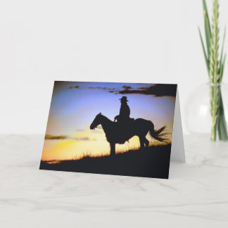 Het westerne Silhouet van de Zonsondergang van de Kaart