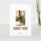 Het westerne Wenskaart van de Vrouw van de Grens Kaart (Achterkant)