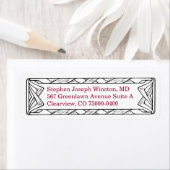 Het westerne Wit Adres van de Terugkeer van het On Etiket (Insitu)